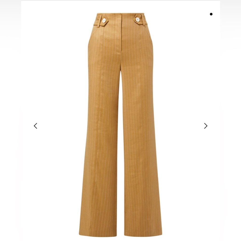 NWT Veronica Beard Sunny Pants Camel Striped